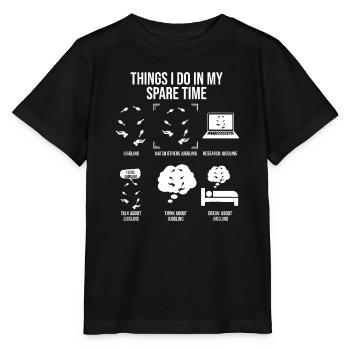 Dinge, die ich in meiner Freizeit mache, lustiges Jonglieren - Stanley/Stella Kinder T-Shirt MINI CREATOR  - Schwarz - Vorne - Mikhail (115cm)