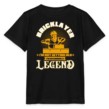 Briqueteur, je ne vieillis pas, je deviens un lege - T-shirt bio MINI CREATOR Stanley/Stella Enfant - noir - Devant - Mikhail (115cm)