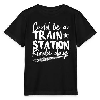 Könnte ein Bahnhof Art von Tag Frauen Vintag sein - Stanley/Stella Kinder T-Shirt MINI CREATOR  - Schwarz - Vorne - Mikhail (115cm)