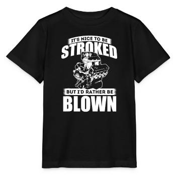 C’est agréable d’être caressé - Drôle d’enthousiasme de voiture de course - T-shirt bio MINI CREATOR Stanley/Stella Enfant - noir - Devant - Mikhail (115cm)