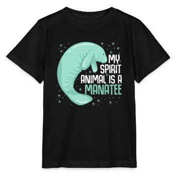 Mein Krafttier ist eine Seekuh Seekuh Oceanic Crea - Stanley/Stella Kinder T-Shirt MINI CREATOR  - Schwarz - Vorne - Mikhail (115cm)