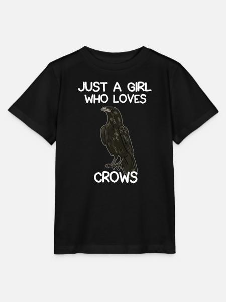 Nur ein Mädchen, das Krähen für Frauen liebt Krähe und Rav - Stanley/Stella Kinder T-Shirt MINI CREATOR - Schwarz