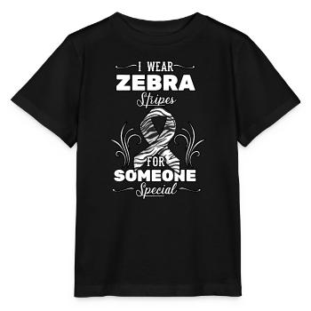 Karzinoidkrebs Zebrastreifen Bewusstseinsband Di - Stanley/Stella Kinder T-Shirt MINI CREATOR  - Schwarz - Vorne - Mikhail (115cm)