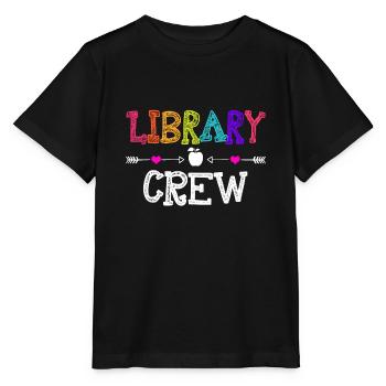 Équipe de bibliothèque Enseignant Gif amusant premier jour d’école - T-shirt bio MINI CREATOR Stanley/Stella Enfant - noir - Devant - Mikhail (115cm)