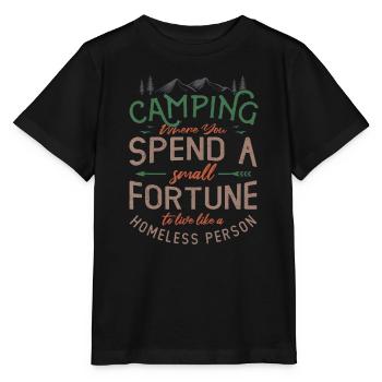 Camping où vous dépensez une petite fortune à Camper - T-shirt bio MINI CREATOR Stanley/Stella Enfant - noir - Devant - Mikhail (115cm)