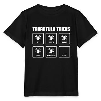 Pet Tarantula idea / Araignée Arachnide Arthropode - F - T-shirt bio MINI CREATOR Stanley/Stella Enfant - noir - Devant - Mikhail (115cm)