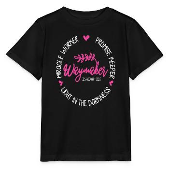Waymaker Miracle Worker Promise Keeper Ésaïe 42:1 - T-shirt bio MINI CREATOR Stanley/Stella Enfant - noir - Devant - Mikhail (115cm)