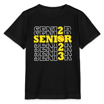 Klasse der 2023 Softball Senior Senioren Zurück zu Scho - Stanley/Stella Kinder T-Shirt MINI CREATOR  - Schwarz - Vorne - Mikhail (115cm)