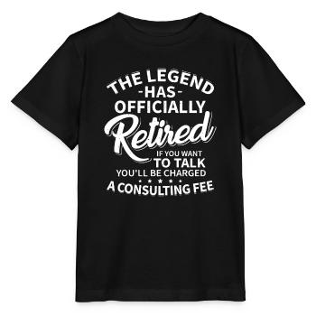 Die Legende hat pensionierte Männer Offizier offiziell Reti - Stanley/Stella Kinder T-Shirt MINI CREATOR  - Schwarz - Vorne - Mikhail (115cm)