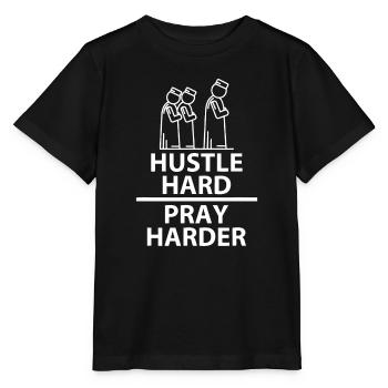 Hustle Hard Pray Islamic Muslim Praying Rel - T-shirt bio MINI CREATOR Stanley/Stella Enfant - noir - Devant - Mikhail (115cm)