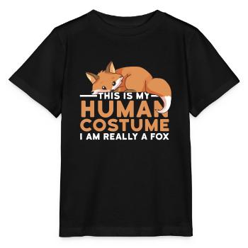 Das ist mein menschliches Kostüm Ich bin wirklich ein Fuchsheiliger - Stanley/Stella Kinder T-Shirt MINI CREATOR  - Schwarz - Vorne - Mikhail (115cm)