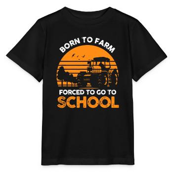 Agriculteur né à la ferme forcé d’aller à l’école Agriculture - T-shirt bio MINI CREATOR Stanley/Stella Enfant - noir - Devant - Mikhail (115cm)