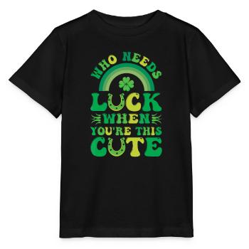 St Patricks Day - Stanley/Stella MINI CREATOR Kids’ T-Shirt - black - Front - Mikhail (115cm)