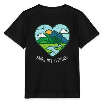 Tag der Erde Jeden 22. April Umweltschützer Gif - Stanley/Stella Kinder T-Shirt MINI CREATOR  - Schwarz - Vorne - Mikhail (115cm)