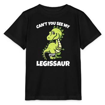 Leggisaurier gebrochene Beinknochen Verletzung Dinosaurier erholen - Stanley/Stella Kinder T-Shirt MINI CREATOR  - Schwarz - Vorne - Mikhail (115cm)