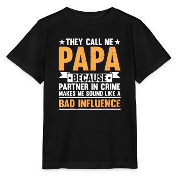 Lustige Papa Kunst für Großvater Großelternteil Papi Pa - Stanley/Stella Kinder T-Shirt MINI CREATOR  - Schwarz - Vorne - Mikhail (115cm)