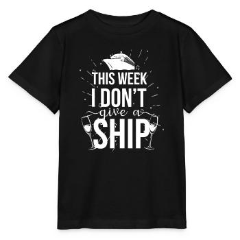 Diese Woche gebe ich keinen Schiffskreuzfahrt-Urlaubsteil - Stanley/Stella Kinder T-Shirt MINI CREATOR  - Schwarz - Vorne - Mikhail (115cm)