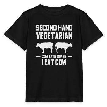 Fleischliebhaber Lustige ketogene Fleischfresser Rindfleisch Liebe Gif - Stanley/Stella Kinder T-Shirt MINI CREATOR  - Schwarz - Vorne - Mikhail (115cm)