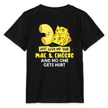 Mac And Cheese Gift Macaroni Cheesy Noodle - Stanley/Stella MINI CREATOR Kids’ T-Shirt - black - Front - Mikhail (115cm)