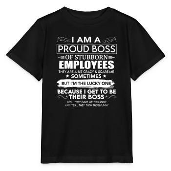 Ich bin ein stolzer Boss von verdammt tollen Mitarbeitern Gif - Stanley/Stella Kinder T-Shirt MINI CREATOR  - Schwarz - Vorne - Mikhail (115cm)