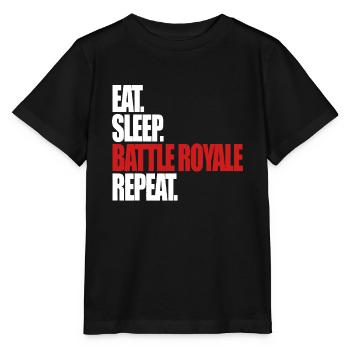 Mangez Sleep Battle Royale Répétez Funny Gamer - T-shirt bio MINI CREATOR Stanley/Stella Enfant - noir - Devant - Mikhail (115cm)