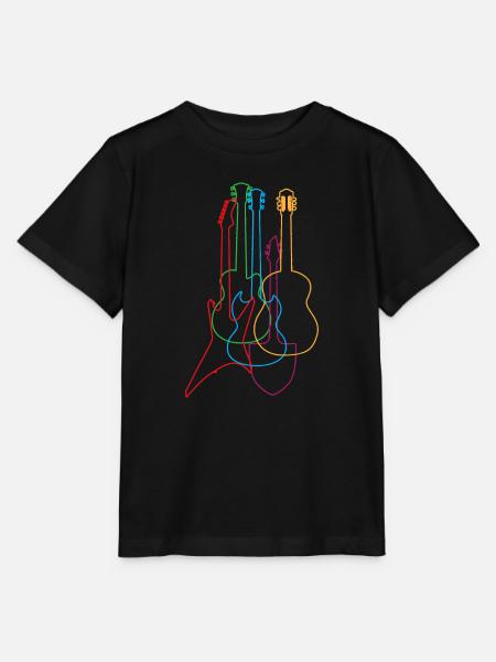 Farbige Gitarren Elektrisch Akustisch Klassik Giftco - Stanley/Stella Kinder T-Shirt MINI CREATOR - Schwarz