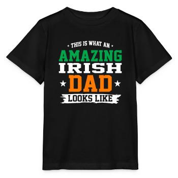 An Amazing Irish Dad Looks Like Fathers Day Gift - Stanley/Stella MINI CREATOR Kids’ T-Shirt - black - Front - Mikhail (115cm)