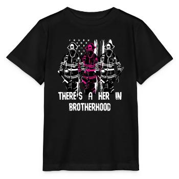 Promotion de la Fraternité des femmes pompières - T-shirt bio MINI CREATOR Stanley/Stella Enfant - noir - Devant - Mikhail (115cm)