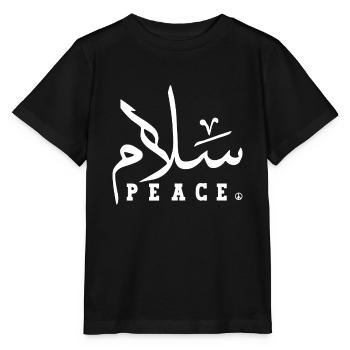 Salam Peace Calligraphie arabe, Ramadan, Muslim Ma - T-shirt bio MINI CREATOR Stanley/Stella Enfant - noir - Devant - Mikhail (115cm)