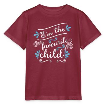 Je suis l’enfant préféré Blague drôle Appariement familial - T-shirt bio MINI CREATOR Stanley/Stella Enfant - bordeaux - Devant - Kain (125cm)