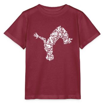 Parkour Freerunner Traceur Kinder Jungen Herren - Stanley/Stella Kinder T-Shirt MINI CREATOR  - Burgunderrot - Vorne - Kain (125cm)