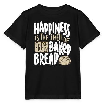 Le bonheur, c’est l’odeur du pain fraîchement cuit - T-shirt bio MINI CREATOR Stanley/Stella Enfant - noir - Devant - Mikhail (115cm)