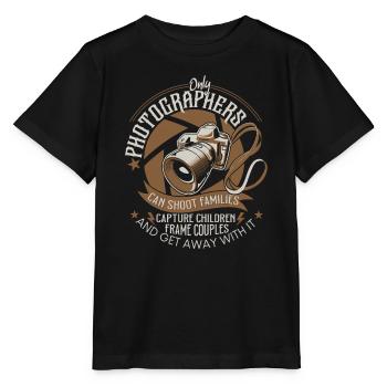 Seuls les photographes peuvent photographier des familles - Photographie - T-shirt bio MINI CREATOR Stanley/Stella Enfant - noir - Devant - Mikhail (115cm)
