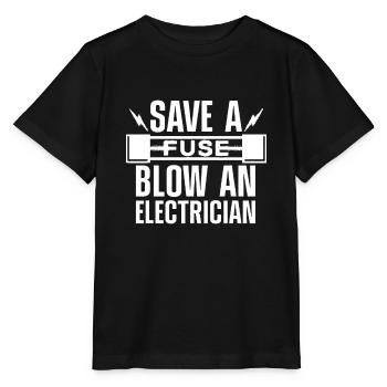 Funny Electrician Art Men Women Electrical Fuse En - Stanley/Stella MINI CREATOR Kids’ T-Shirt - black - Front - Mikhail (115cm)