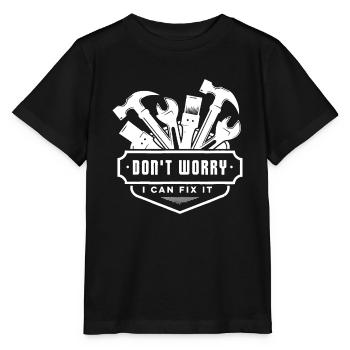 Handwerker Lustig Mach dir keine Sorgen, ich kann es reparieren Klempner El - Stanley/Stella Kinder T-Shirt MINI CREATOR  - Schwarz - Vorne - Mikhail (115cm)