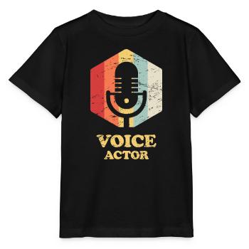Retro Vintage Voice-Over Artist / Voice Acting - Stanley/Stella MINI CREATOR Kids’ T-Shirt - black - Front - Mikhail (115cm)