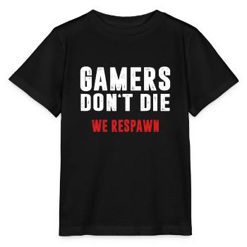 Gamer sterben nicht, wir respawnen - Stanley/Stella Kinder T-Shirt MINI CREATOR  - Schwarz - Vorne - Mikhail (115cm)