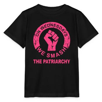 Mittwochs zerschlagen wir das Patriarchat der Frauenrechte - Stanley/Stella Kinder T-Shirt MINI CREATOR  - Schwarz - Vorne - Mikhail (115cm)