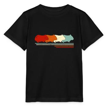 Retro Vintage Cochon d’Inde Animal Loverlovecatfood - T-shirt bio MINI CREATOR Stanley/Stella Enfant - noir - Devant - Mikhail (115cm)
