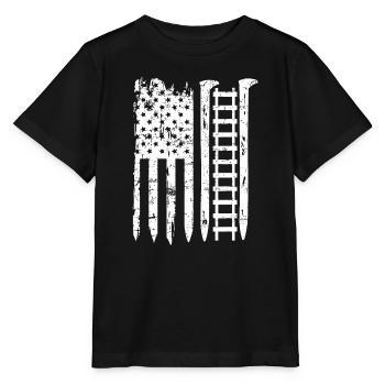 Railroad Spike drapeau américain Train Gift pour railwa - T-shirt bio MINI CREATOR Stanley/Stella Enfant - noir - Devant - Mikhail (115cm)