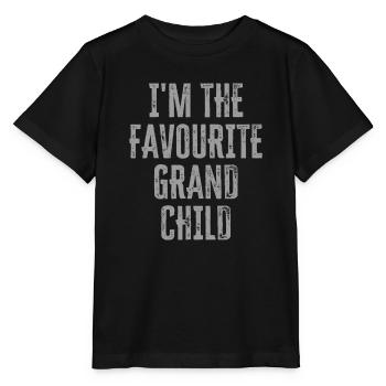 I'm The Favourite Grandchild Funny Siblings Family - Stanley/Stella MINI CREATOR Kids’ T-Shirt - black - Front - Mikhail (115cm)