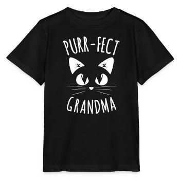PURR-FECT Grandma Fur Mom Cute Cat Lover Animal Gi - Stanley/Stella MINI CREATOR Kids’ T-Shirt - black - Front - Mikhail (115cm)
