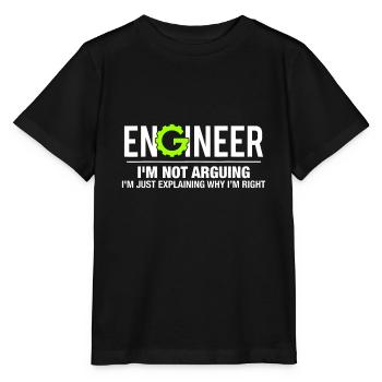 Ingenieur Ich streite nicht Lustig Ingenieuri löse - Stanley/Stella Kinder T-Shirt MINI CREATOR  - Schwarz - Vorne - Mikhail (115cm)