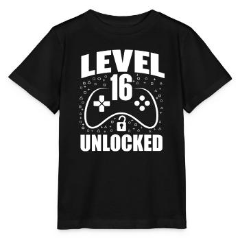 16th Birthday Gaming Gamer 16 ans Bday - T-shirt bio MINI CREATOR Stanley/Stella Enfant - noir - Devant - Mikhail (115cm)