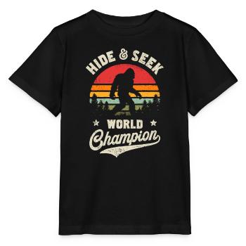 Bigfoot Hide And Seek World Champion Sasquatch Ret - Stanley/Stella MINI CREATOR Kids’ T-Shirt - black - Front - Mikhail (115cm)