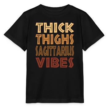 Dicke Oberschenkel Sagittarius Vibes Melanin Schwarz Frauen - Stanley/Stella Kinder T-Shirt MINI CREATOR  - Schwarz - Vorne - Mikhail (115cm)