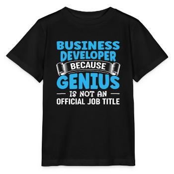 Business Development Genius Manager Developerillum - T-shirt bio MINI CREATOR Stanley/Stella Enfant - noir - Devant - Mikhail (115cm)