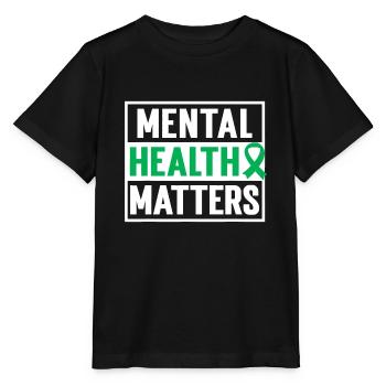 Psychische Gesundheit ist wichtig | Bewusstsein für psychische Gesundheit - Stanley/Stella Kinder T-Shirt MINI CREATOR  - Schwarz - Vorne - Mikhail (115cm)