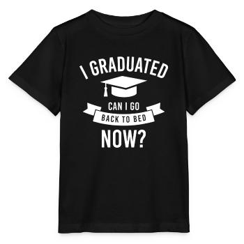 J’ai obtenu mon diplôme puis-je retourner au lit maintenant Graduation Gi - T-shirt bio MINI CREATOR Stanley/Stella Enfant - noir - Devant - Mikhail (115cm)