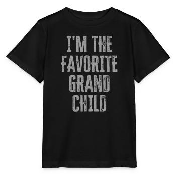 I'm The Favorite Grandchild Funny Siblings Familyk - Stanley/Stella MINI CREATOR Kids’ T-Shirt - black - Front - Mikhail (115cm)